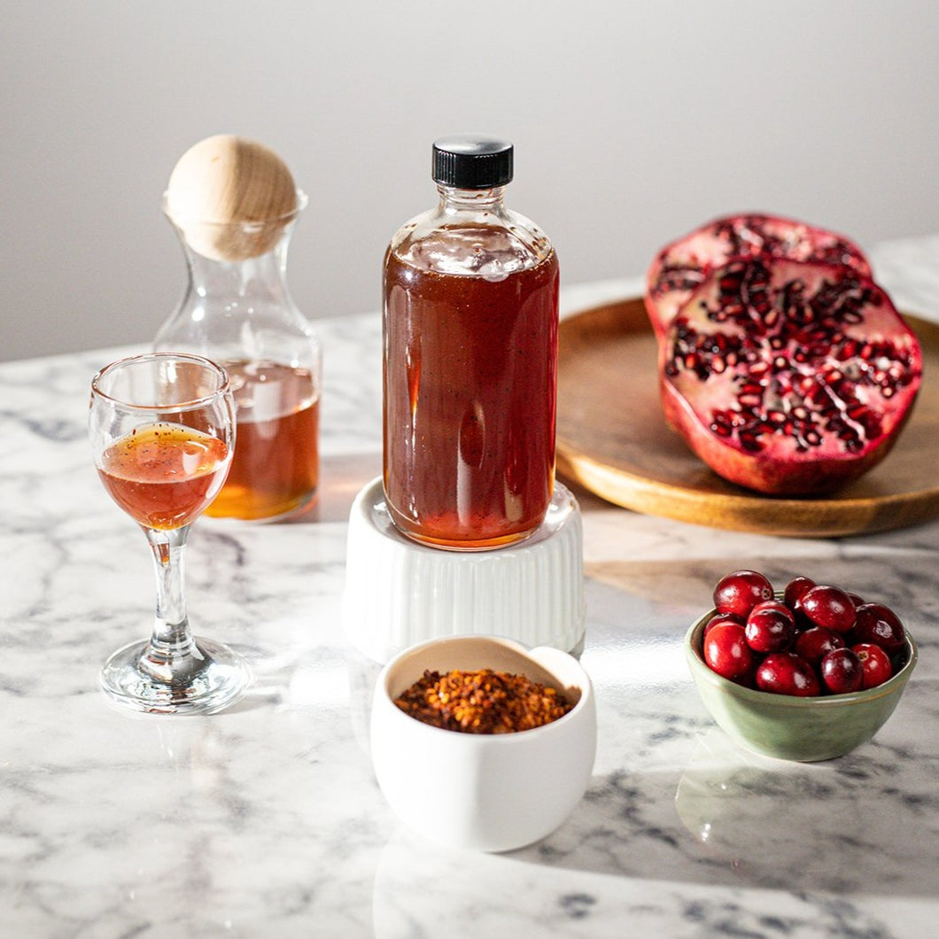 High Bar Syrups & Mixers: Cranberry-Pomegranate Honey